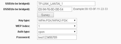 bridge jaringan wireless dengan router tp link, cara membuat bridge jaringan wireless, membrigde router tp link