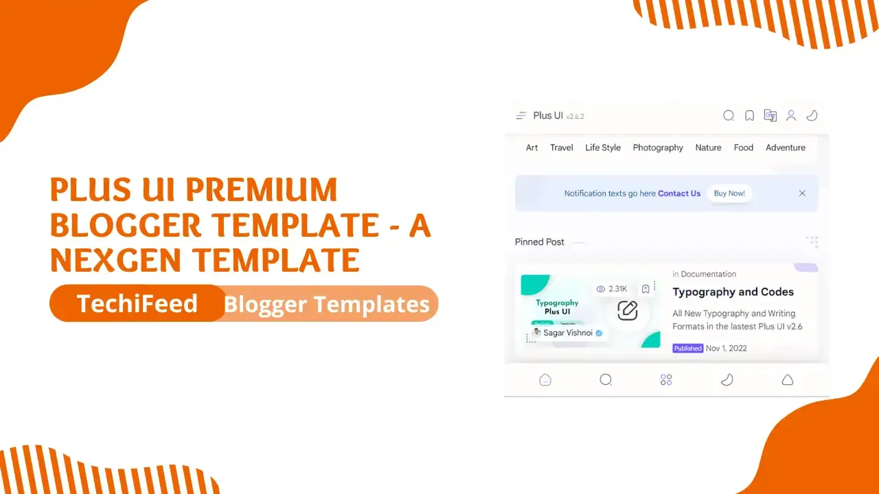 Plus Ui Premium Blogger Template