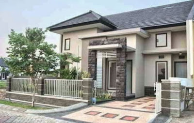 Contoh Desain Rumah Bergaya Dengan Batu Alam Terbaru