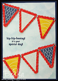 Bunting Birthday Card for a Teenage Boy using Pennant Parade