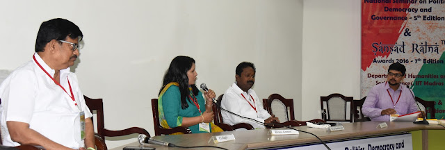 L to R: K S Alagiri, Bhanu Gomes, Dr C K Tamilarasan and S A Hariharan