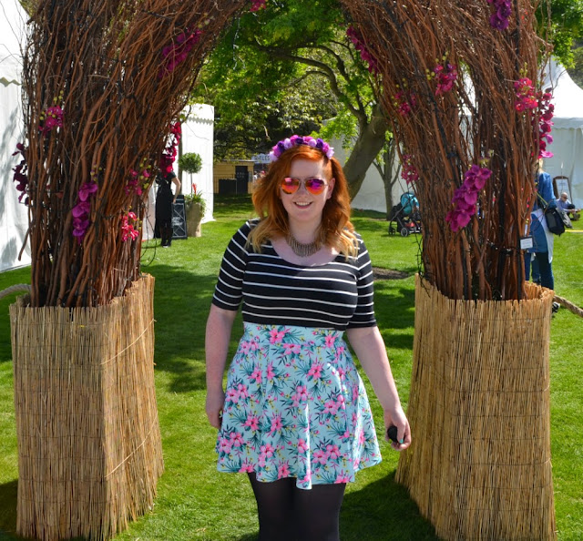 h&m flower crown floral skirt lifestyle blogger