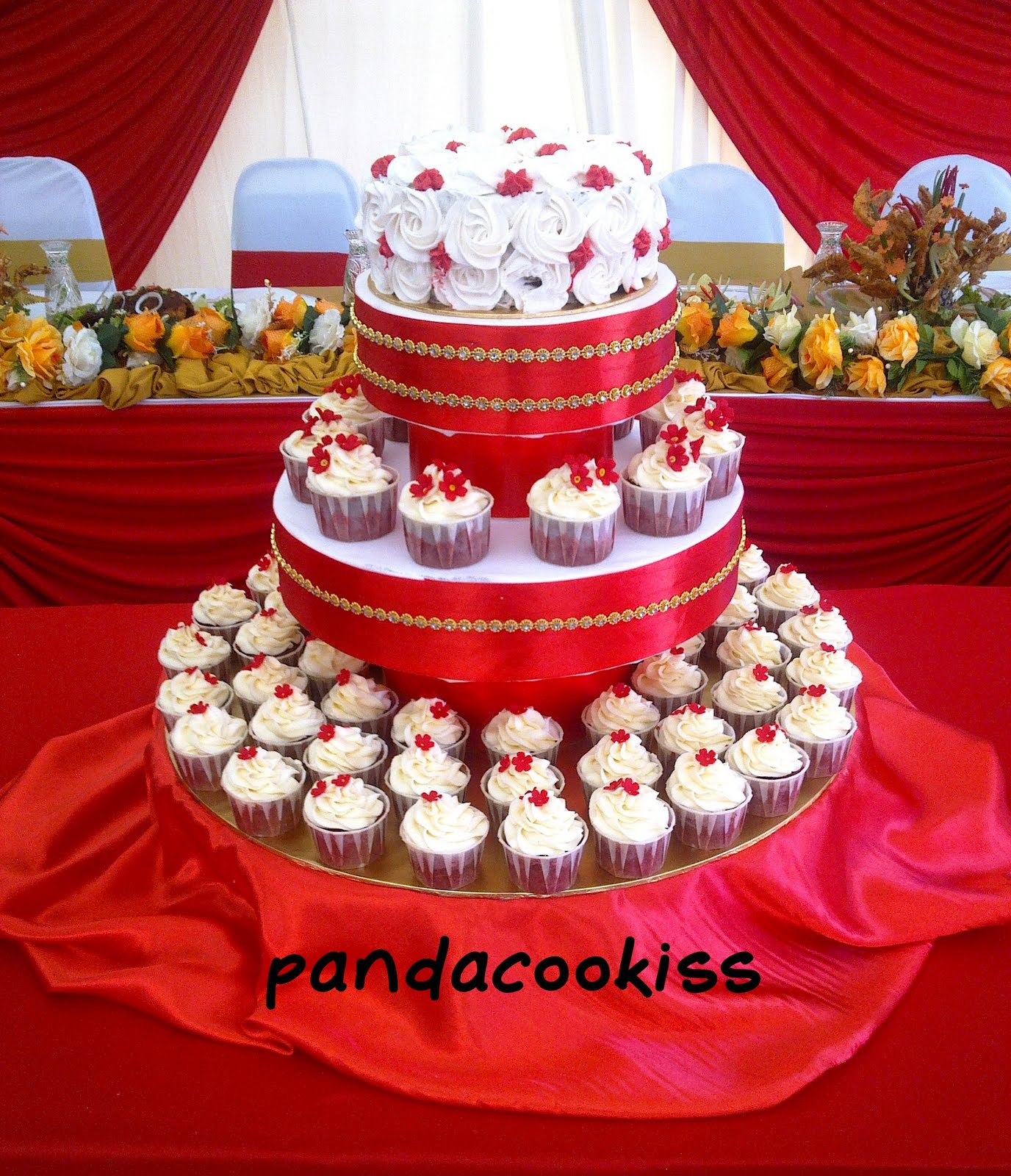 chocolate wedding cake with