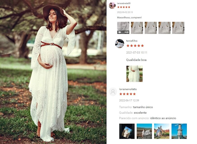 vestido branco chá revelação