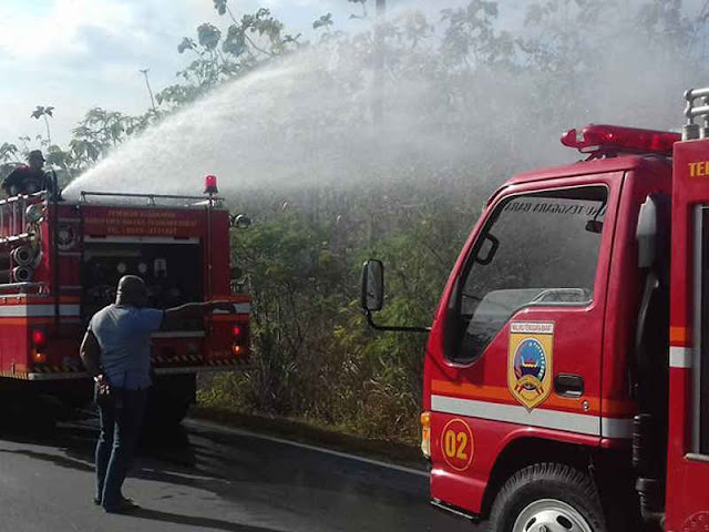 Armada Damkar Padamkan Kebakaran Lahan di Sifnana