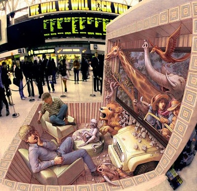 3-D street art by former NASA space illustrator Kurt Wenner