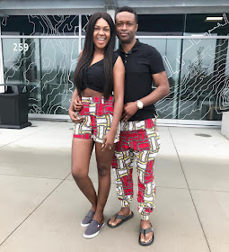  Omoni Oboli and her husband Nnamdi step out in matching #Ankara pants