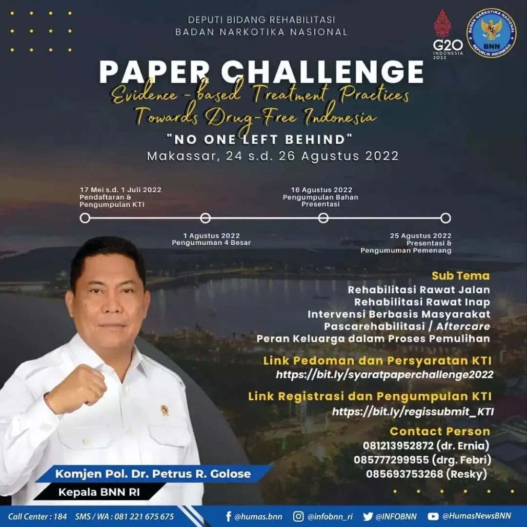 Paper Challenge 2022: Gratis Lomba Karya Tulis Ilmiah Nasional oleh BNN