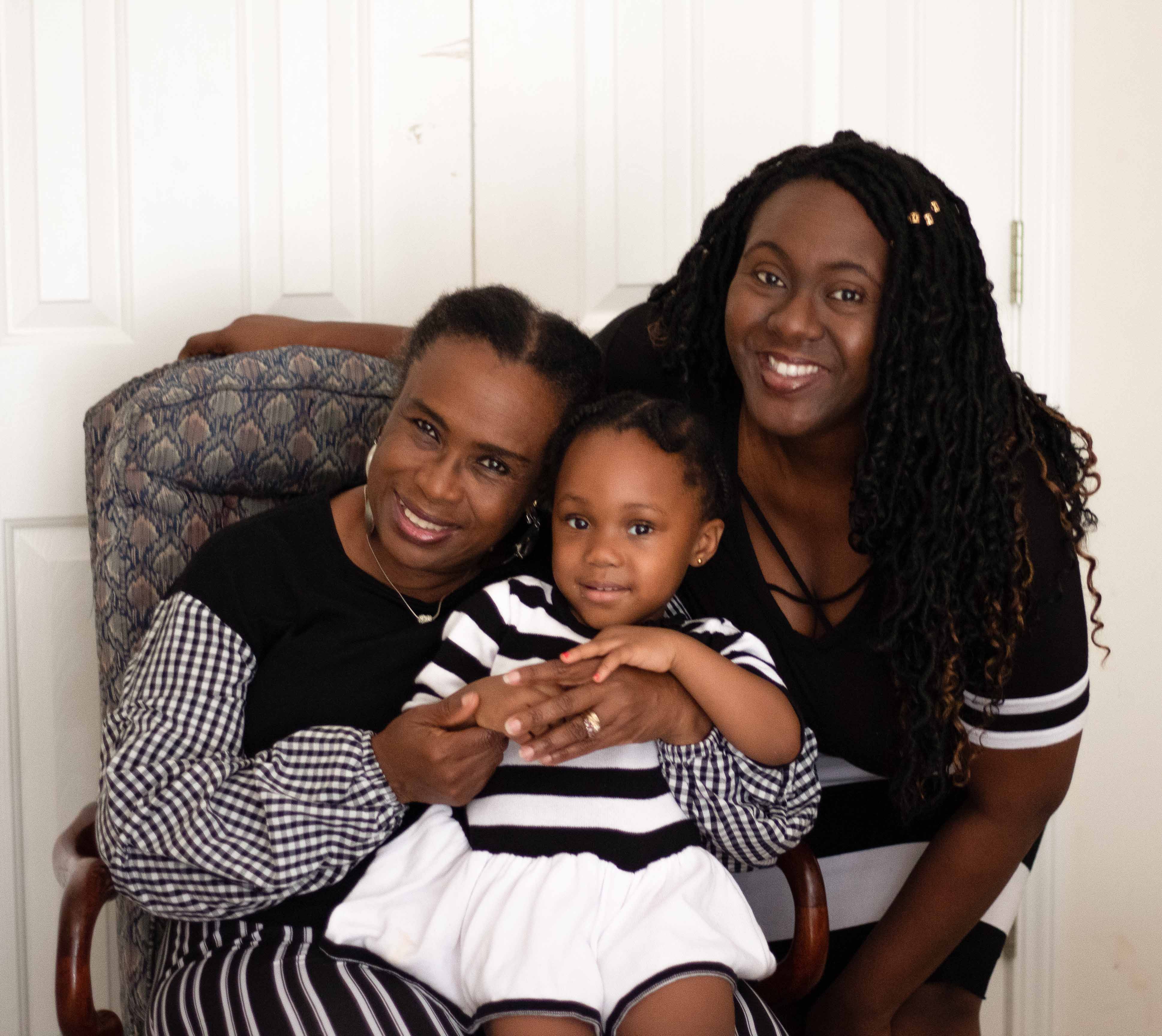 grandmother mother daughter, three generations, happy mothers day, black mothers day, nigerian mums