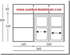 Kusen Alumunium Pintu  Sliding Kantor  Percetakan 