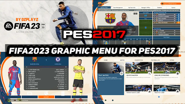 PES 2017 Mod Graphic Menu Like FIFA 23
