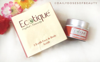 Ecotique Crafted Naturally - 5 Earth Face & Body Scrub Review