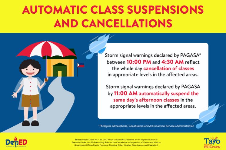 automatic class suspension DepEd