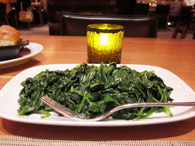 Baby spinach in butter garlic at Craftsteak Vegas