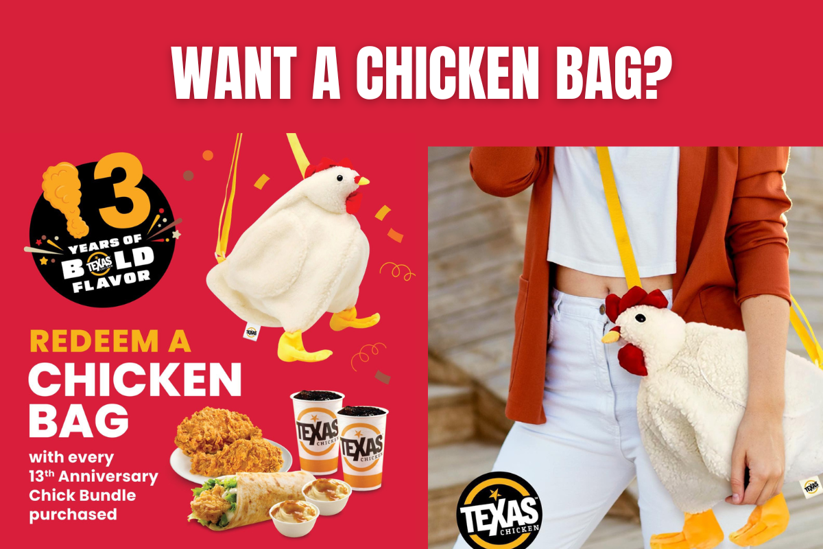 Free Texas Chicken Bag with $13.90 meal for 2 : From Apr 16