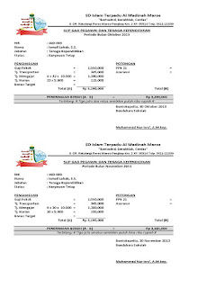 Contoh-contoh Slip Gaji Karyawan Perusahaan