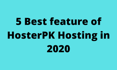 Best feature of HosterPK Hosting in 2020