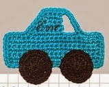 PATRON GRATIS APLIQUE COCHE DE CROCHET 2718