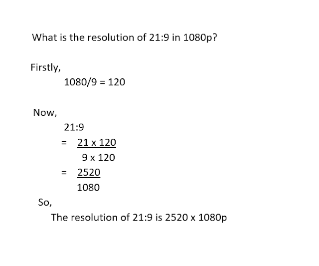 How to calculate or find resolution or pixel in the different aspect ratio