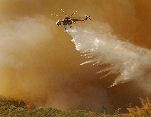 forest fire in USA