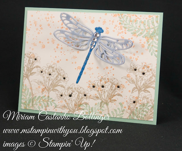 Miriam Castanho-Bollinger, #mstampinwithyou, stampin up, demonstrator, all occasions, awesomely artistic, detailed dragonfly thinlits, wink of stella, big shot, su