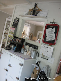 Chipping with Charm:  Small Kitchen with Junky Details...http://chippingwithcharm.blogspot.com/