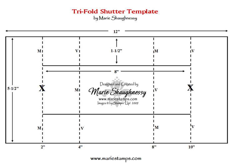TRIFOLD SHUTTER DIRECTIONS Note If following the template above 