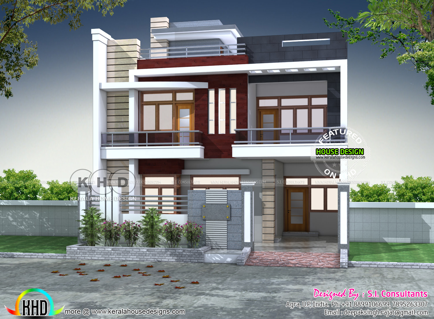 North Indian contemporary home  plan  Kerala home  design 