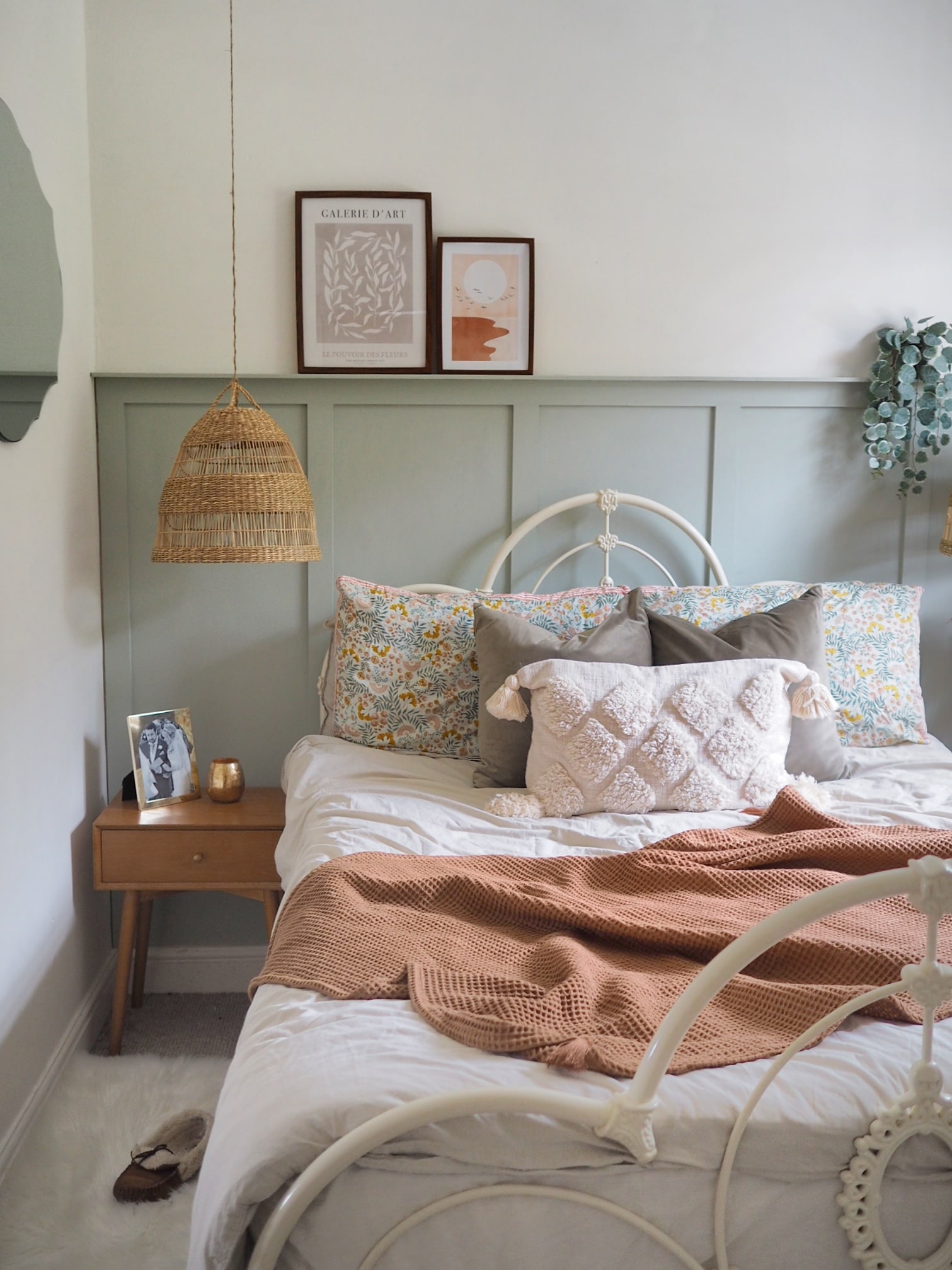 Bedroom makeover inspiration. Neutral panelling and simple design inspiration.