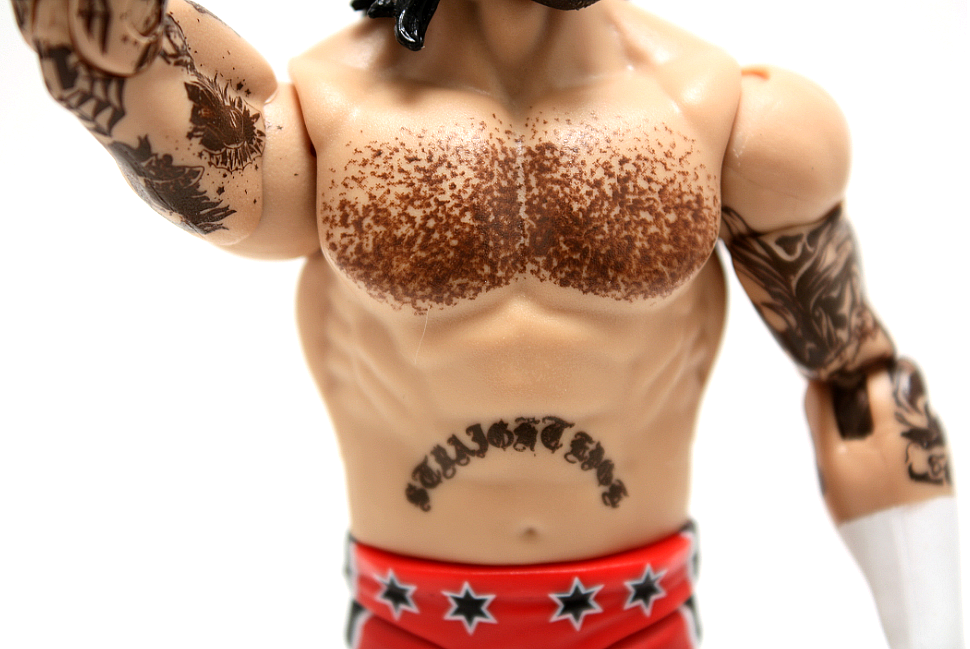 Conspicuous by it's absence this time around, are CM Punk's knuckle tattoos