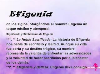 significado del nombre Efigenia