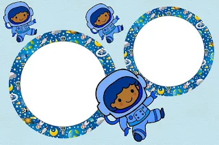 Astronaut Kid Party, Free Printable Invitations, Labels or Cards.