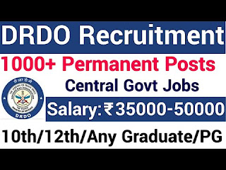 DRDO Recruitment 2022 Apply Online 10 pass Eligible