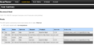 Layanan Online Nmap Port Scanning : ScanPlanner