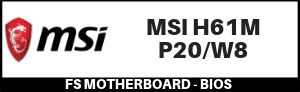 MSI H61M P20/W8