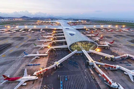 One of the busiest airports in the world is Shenzhen Bao'an International Airport.