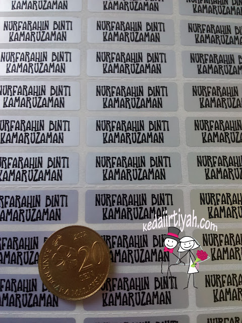 tempah sticker murah label nama kahwin produk product perniagaan bisnes majlis bulat biasa gold silver transparent lutsinar