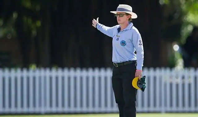 First Woman umpire in Men's Test cricket