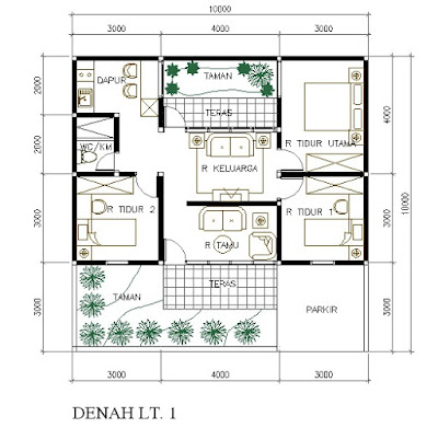 Luxury 4-Room House Plan