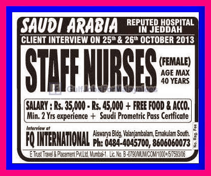 Staff Nurses Large Vacancies