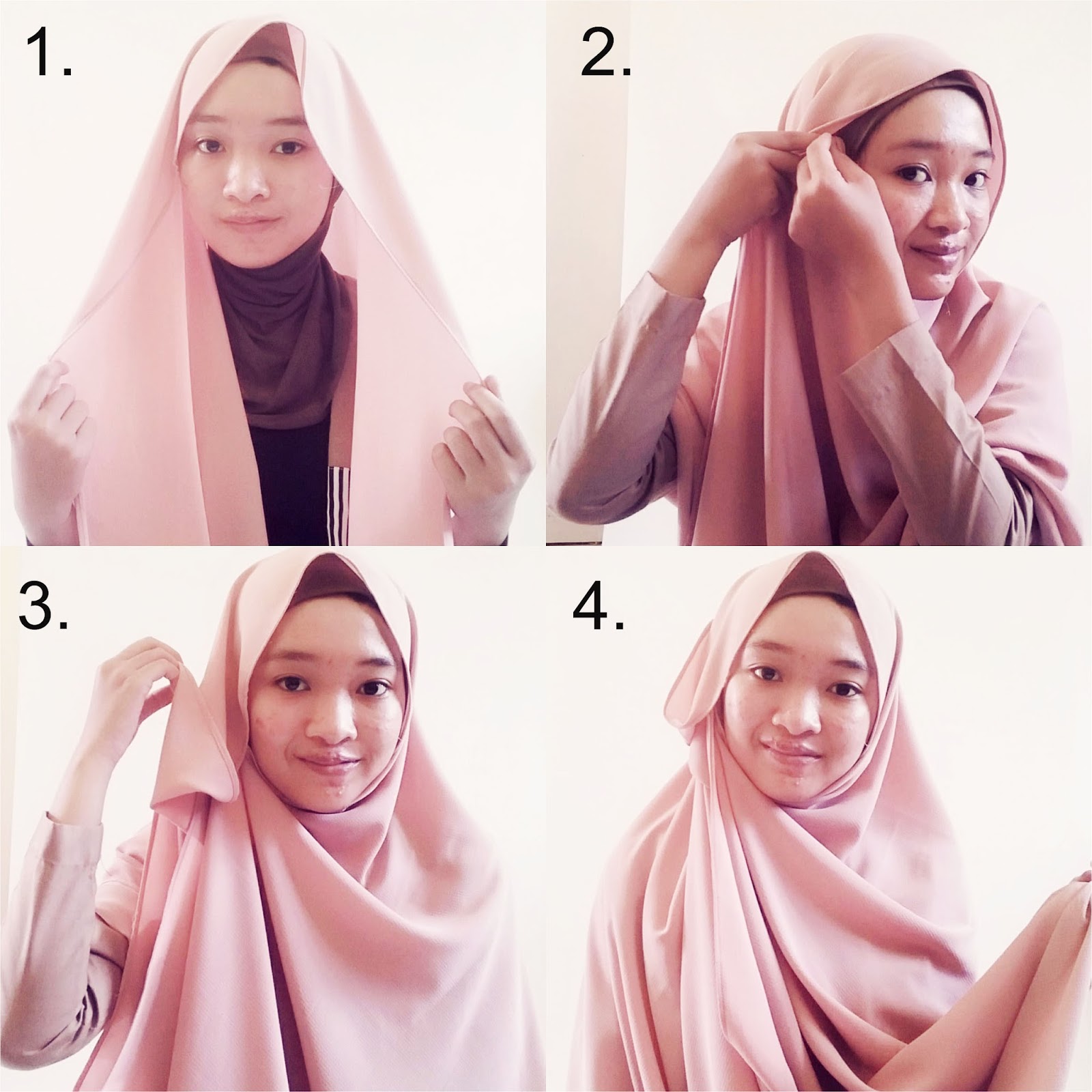 24 Gambar Terupdate Tutorial Hijab Pashmina Crepe Untuk Kalian