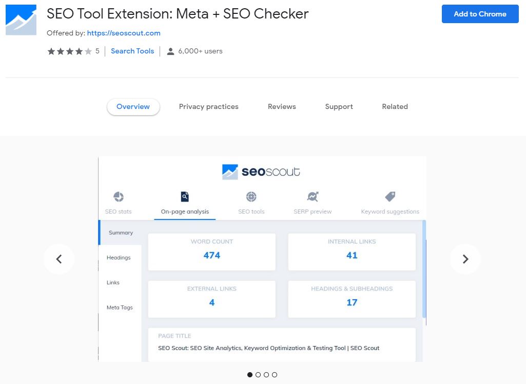 SEO Tool Extension: Meta + SEO Checker