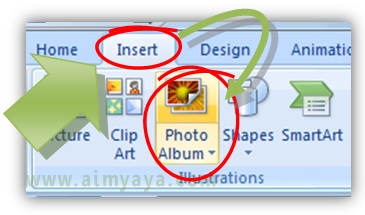  Gambar:  Cara membuat photo album di microsoft powerpoint 