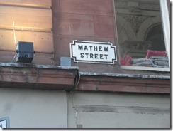 Mathew Street in Liverpool where the Cavern Club is located