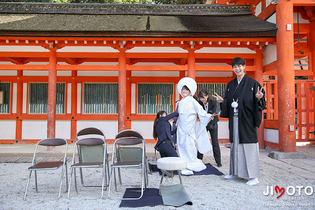 下鴨神社での結婚式撮影