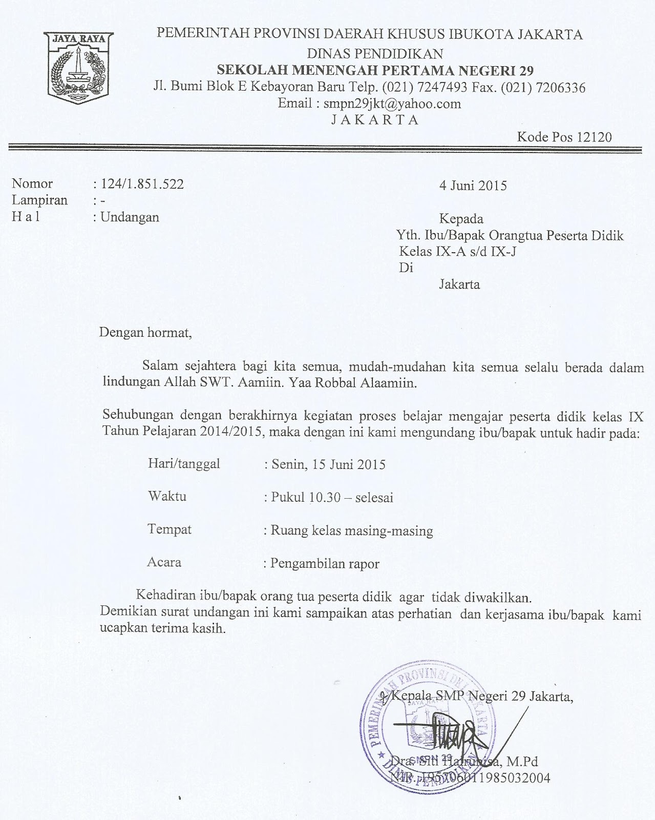 Contoh Surat Resmi Sekolah Smk.Contoh Surat Mou Sekolah 