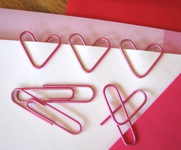 How About Orange: Heart-shaped paper clips