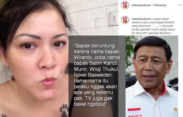 Melanie Subono: Beruntung Nama Bapak Bukan Munir atau Novel Baswedan!