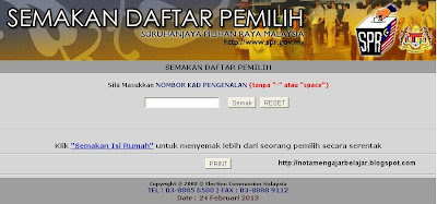 Semakan Daftar Pemilih