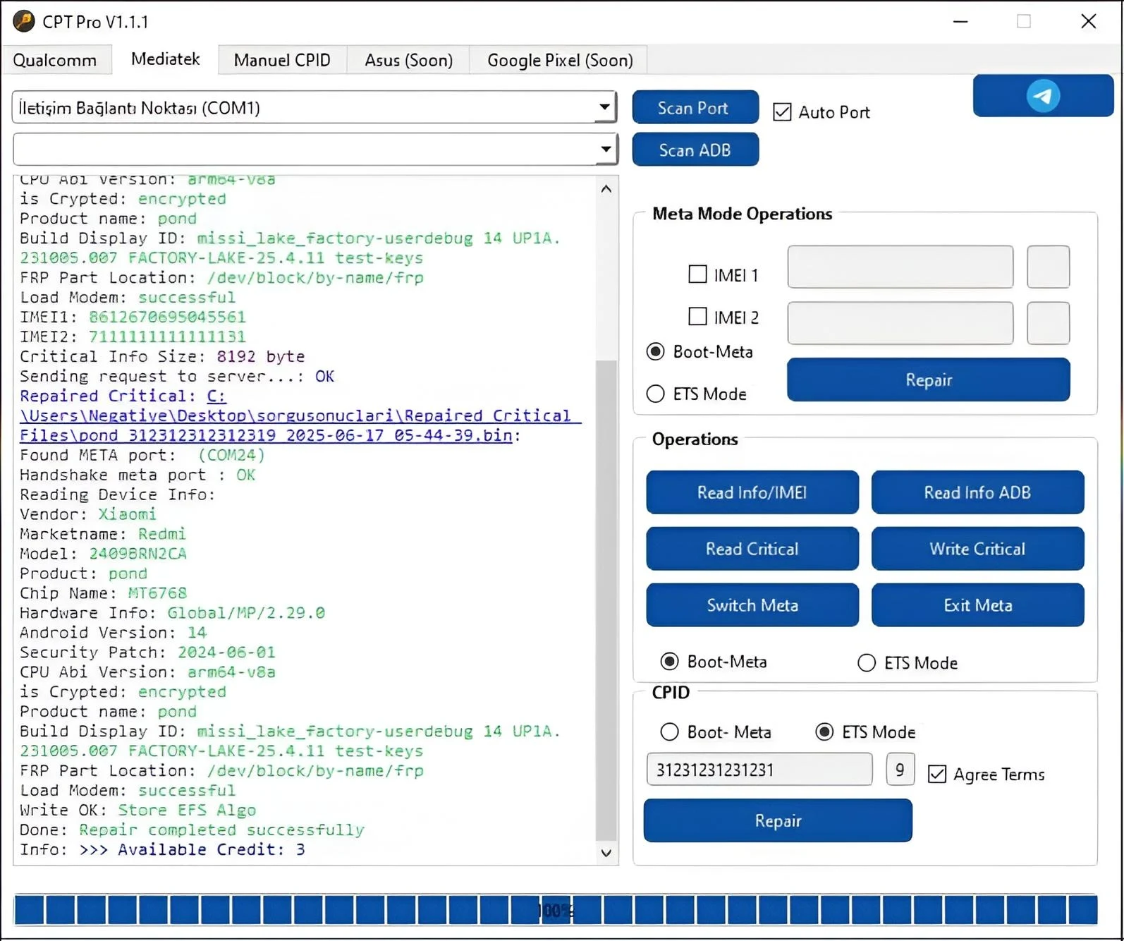 CPT Tool MediaTek & Qualcomm CPID Tool Free For All